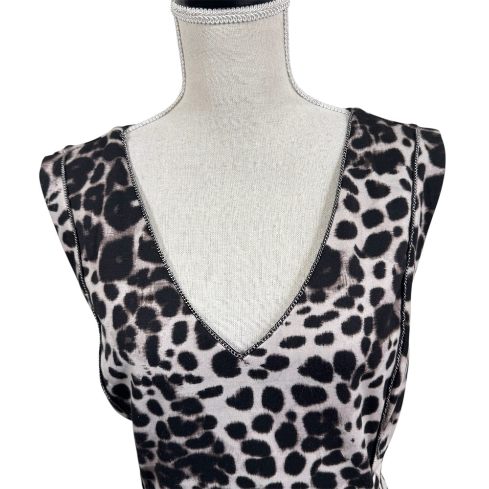 JLO Jennifer Lopez Animal Print Dress Sz 16 Office Siren Mob Wife Indie Sleaze - Picture 2 of 12